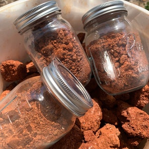 Jar of Ethically sourced Grave dirt. Jar of dirt. Grave Dirt . Carolina grave dirt. Clay. Carolina clay. Carolina grave clay.