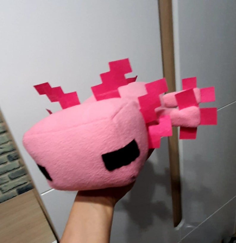 Minecraft Axolotl plush Blue Pink Yellow Brown green Stuffed | Etsy