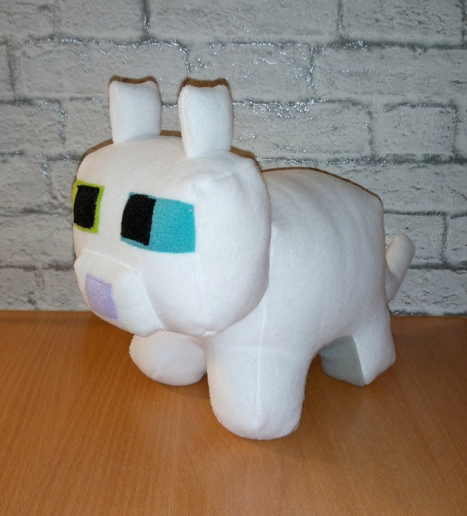 Minecraft Cat Plush Red Jellie Black White Stuffed Animal | Etsy