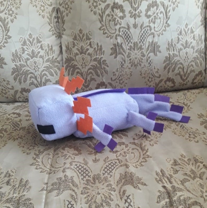 Minecraft Axolotl plush Blue Pink Yellow Brown green Stuffed | Etsy