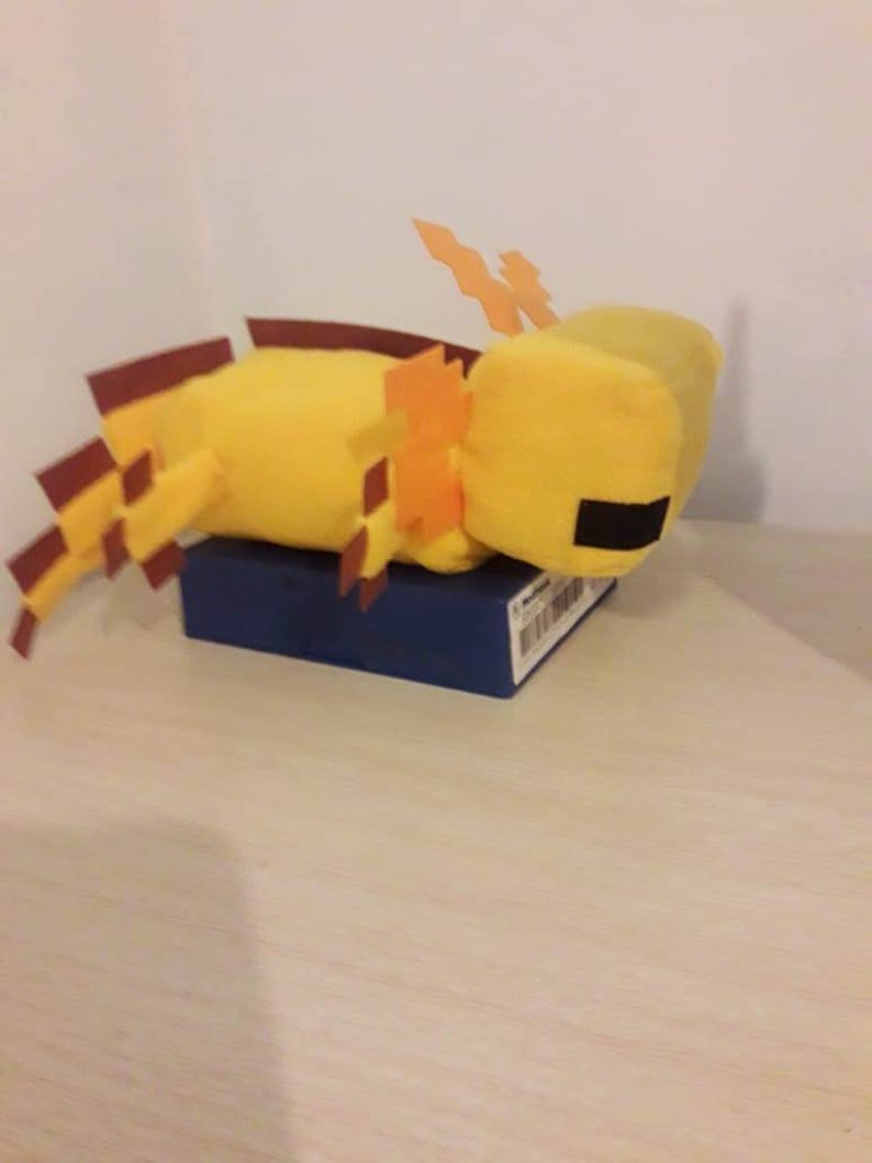 Minecraft Axolotl plush Blue Pink Yellow Brown green Stuffed | Etsy