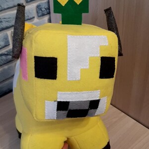 Moobloom Plush Minecraft gifts Game Soft toy Minecraft | Etsy