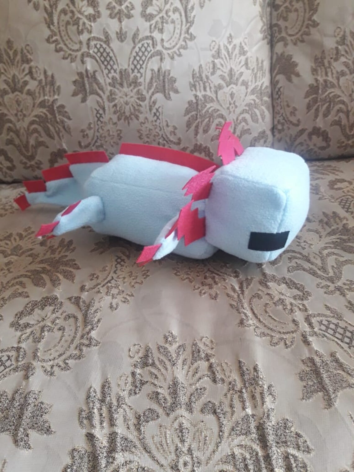 Minecraft Axolotl plush Blue Pink Yellow Brown Stuffed | Etsy