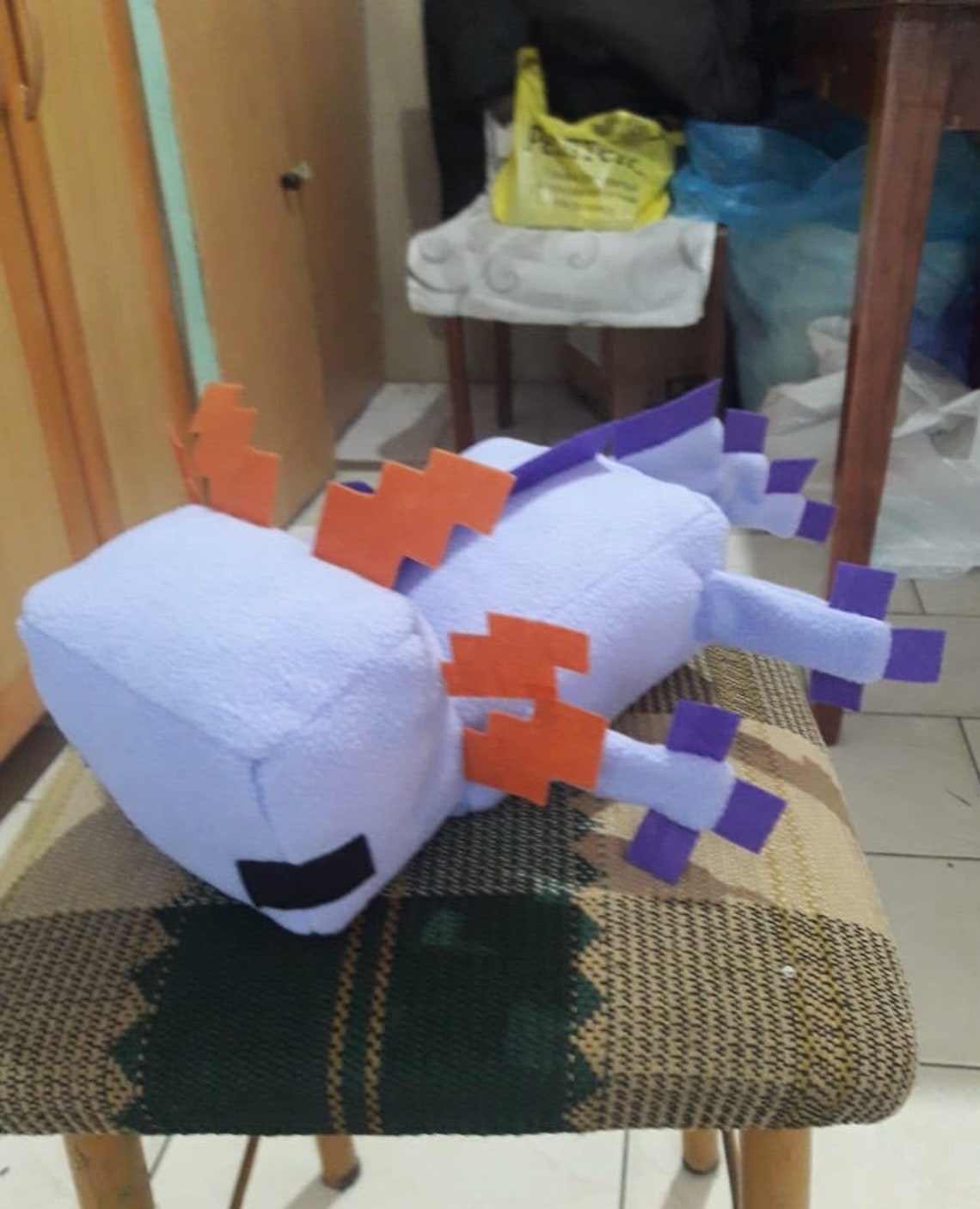 Minecraft Axolotl plush Blue Pink Yellow Brown green Stuffed | Etsy