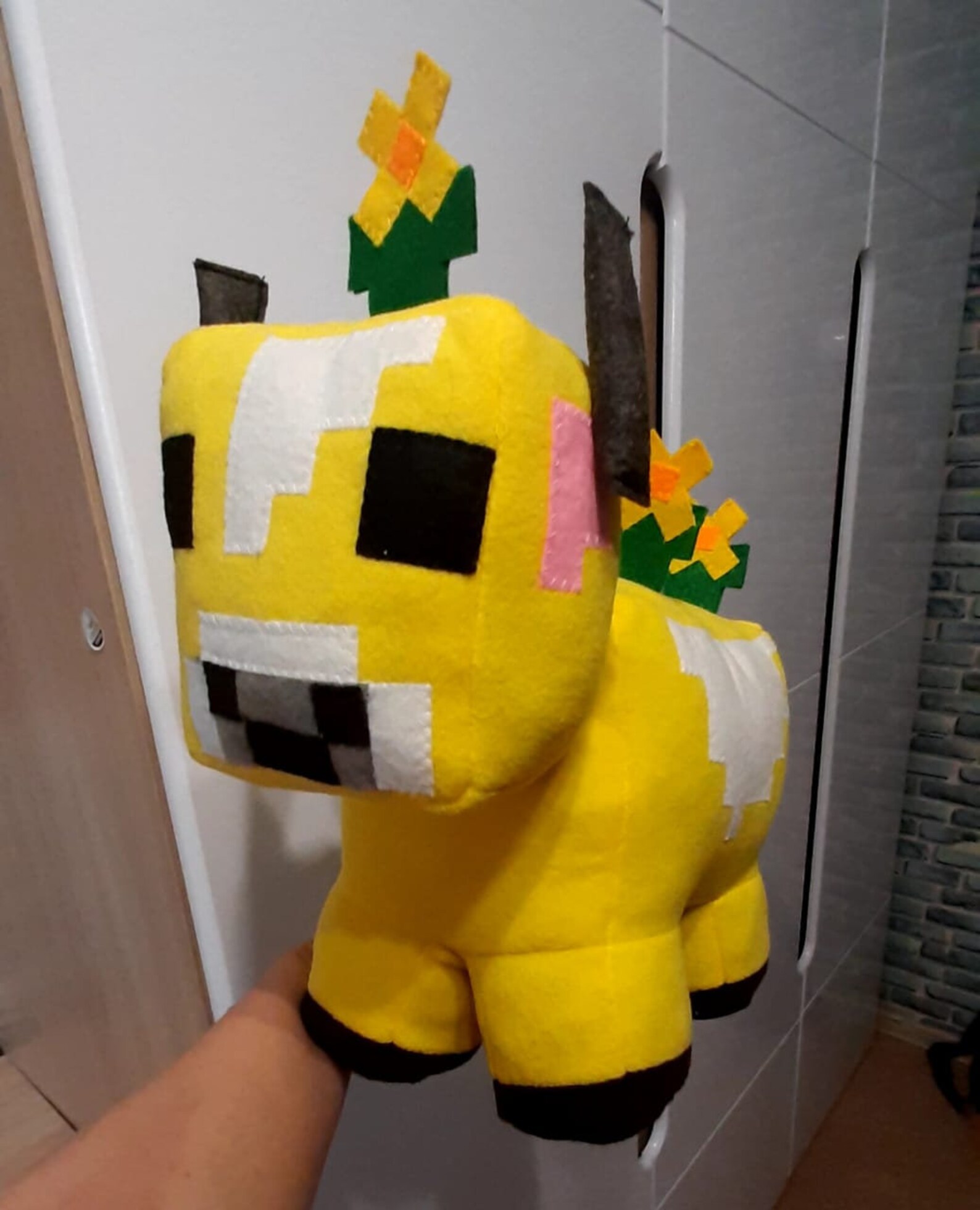 Moobloom Plush Minecraft gifts Game Soft toy Minecraft | Etsy