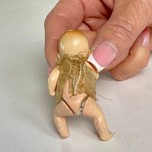 Antique German Miniature Baby Doll - Composition Material - Jointed Arms & Legs - Circa 1910-1930 image 9