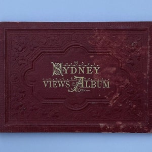 Antikes viktorianisches Kabinett Sydney Views Album mit 16 Souvenir Photogravure Plates circa1890