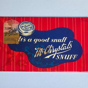 Cartel publicitario vintage de tabaco McCrystals de los años 50