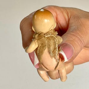Antique German Miniature Baby Doll - Composition Material - Jointed Arms & Legs - Circa 1910-1930 image 5
