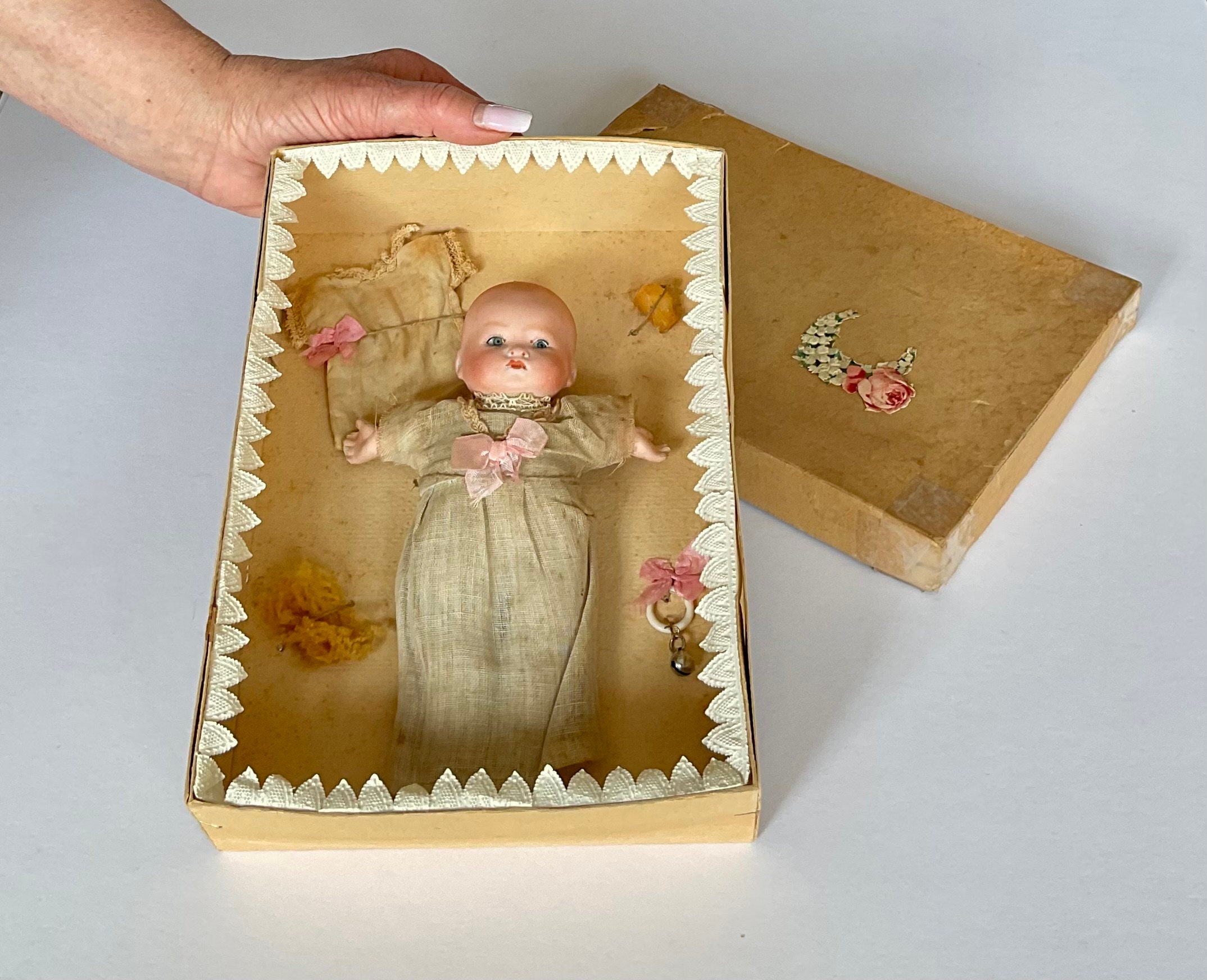 アンティークポストカード おともだち テディベアと少女 1913年 アンティークポストカード おともだち テディベアと少女 1913年
