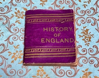 Miniature History of England Book: 1860s Antique Collectible