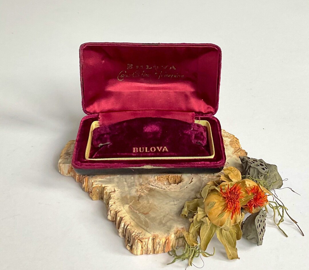 Vintage Bulova Watch Case Presentation Box Sterling Tower Etsy