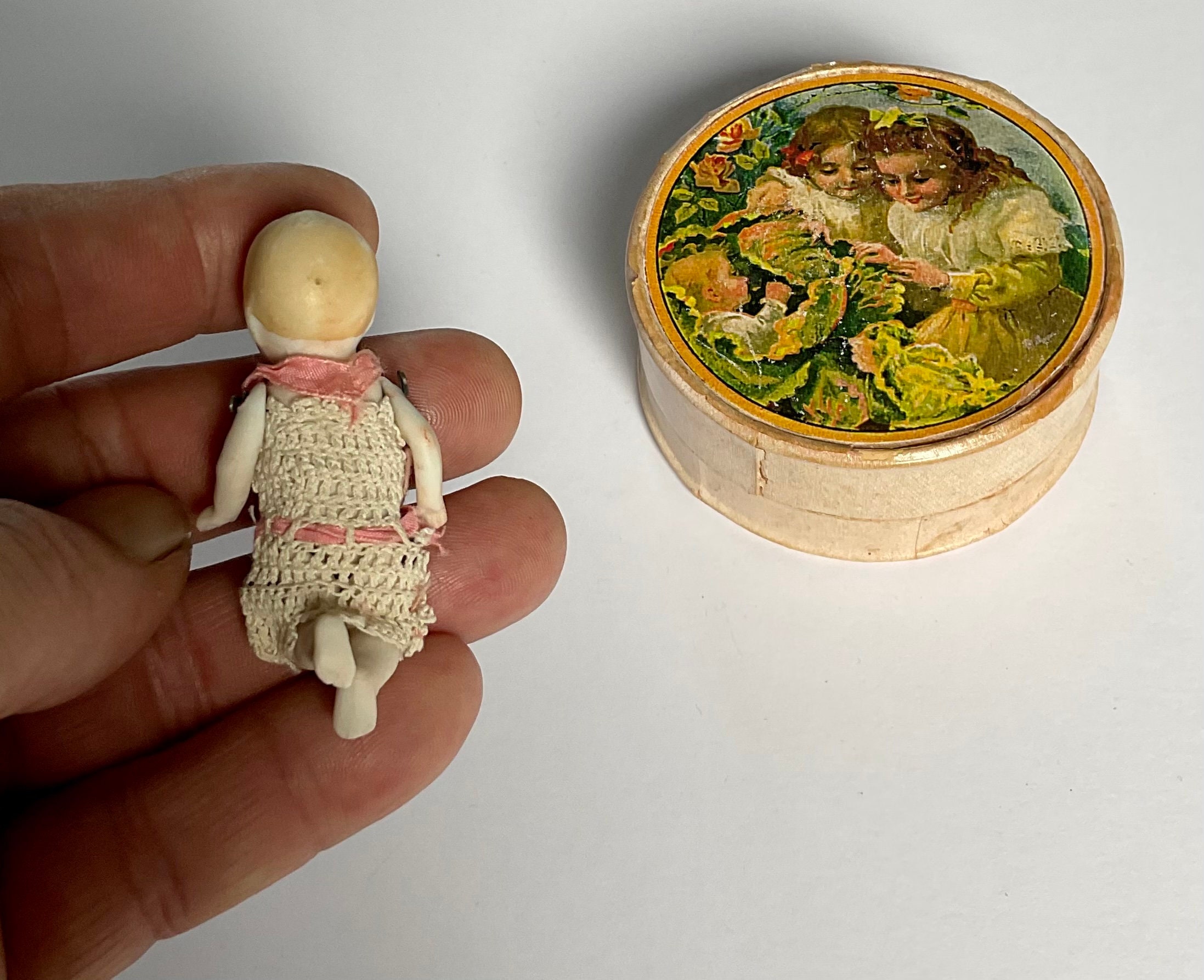 Antique German Miniature Bisque Doll With Pin Jointed Arms and Etsy UK