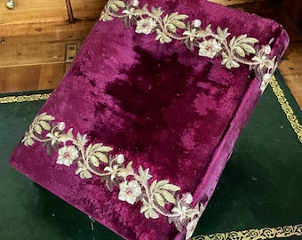 Antique Victorian Photo Album: Velvet Cover, 1880s Cabinet & Carte de Visite Photos