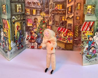 シンプルなアンティークコットンクリスマスオーナメント、手作り