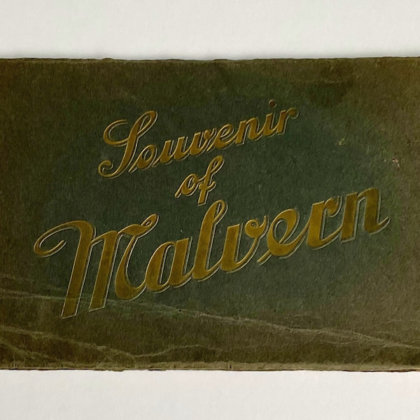 Antique Booklet Souvenir of Malvern England 12 Sepia Photographs Circa 1900’s