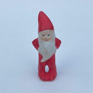 Antique German Bisque Cake Topper, Hand Painted Snow Baby Christmas Elf Figurine Circa 1920’s