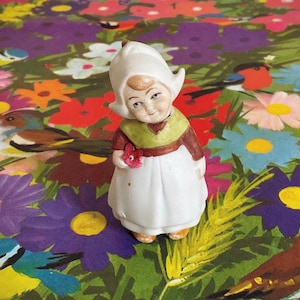 Very Sweet Vintage Bisque German Nodder Doll, Dutch Wobble Head Doll Circa 1920’s