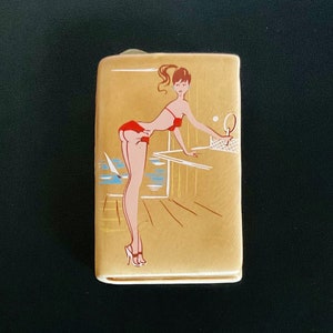 Vintage Risqué Pin up Girl Ceramic Hip Flask / Decanter Circa 1960’s