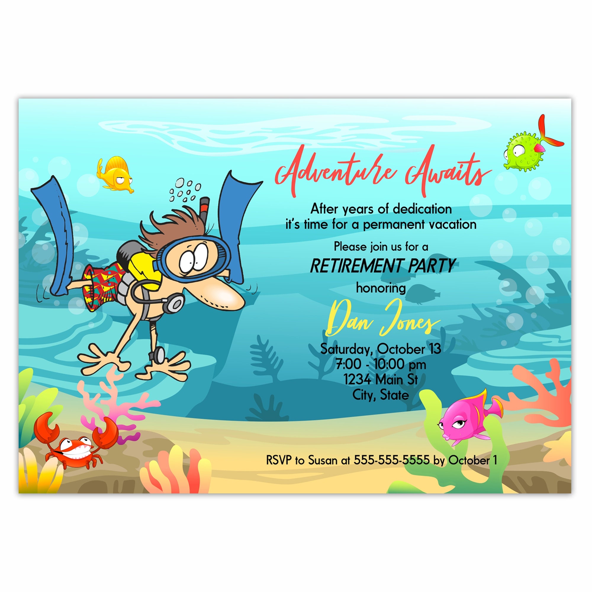 Funny Man Retirement Invitation, Man Retirement Party Invitation