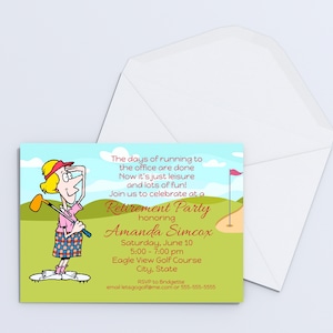 Golf Retirement Party Invitation Template (Instant Download)