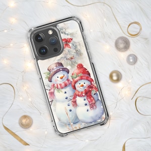 Snowman Phone Case for iPhone, Cute Snowman Phone Case, Christmas Phone Case, Winter Phone Case iPhone 15, 14, 13, 12