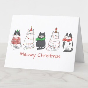 Joyeux Noël Chats Carte de vœux