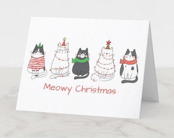 Merry Christmas Cats Greeting card