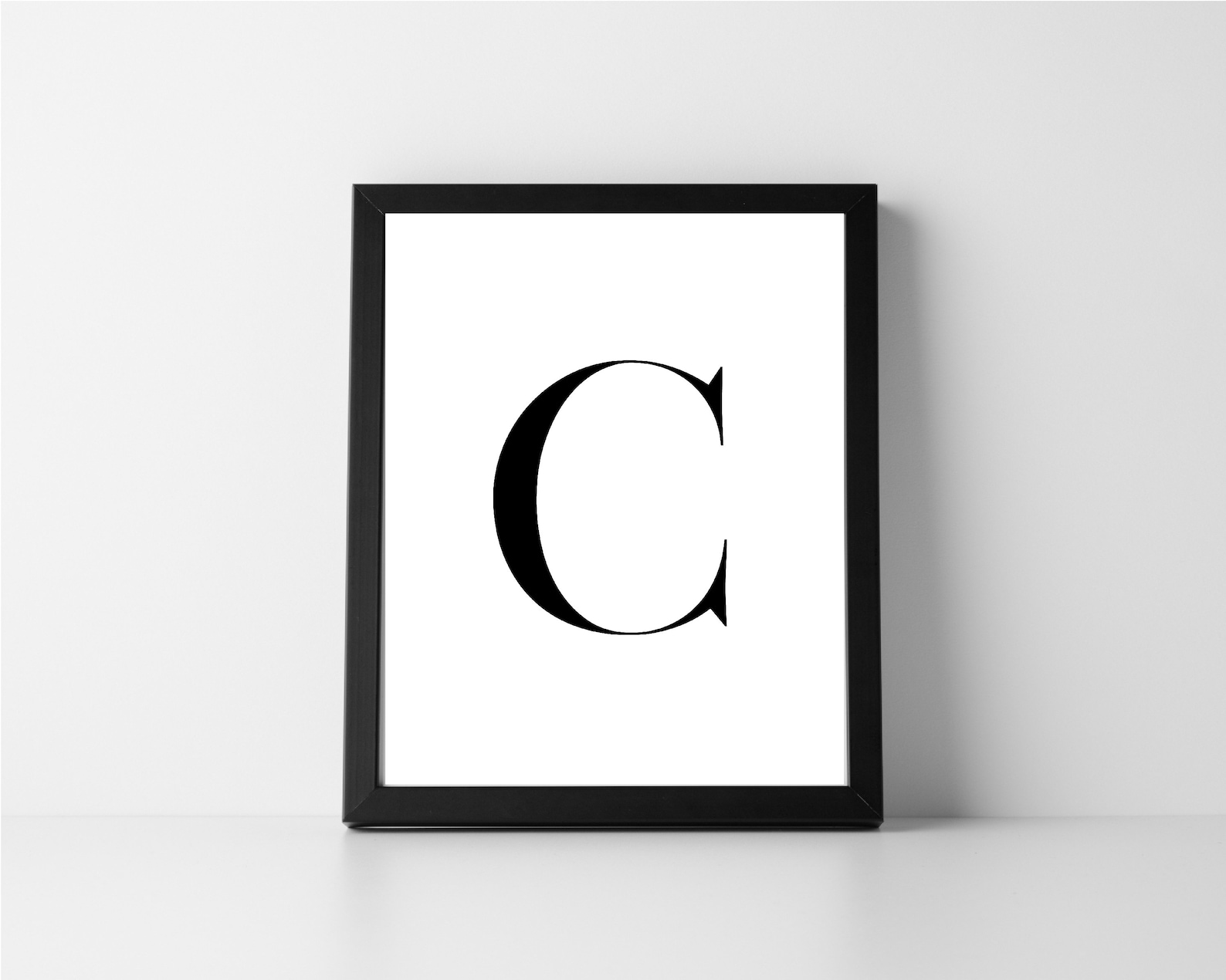 Letter C Uppercase | Digital Printable Art | Instant Download | Minimalist | Initial | DIY ...