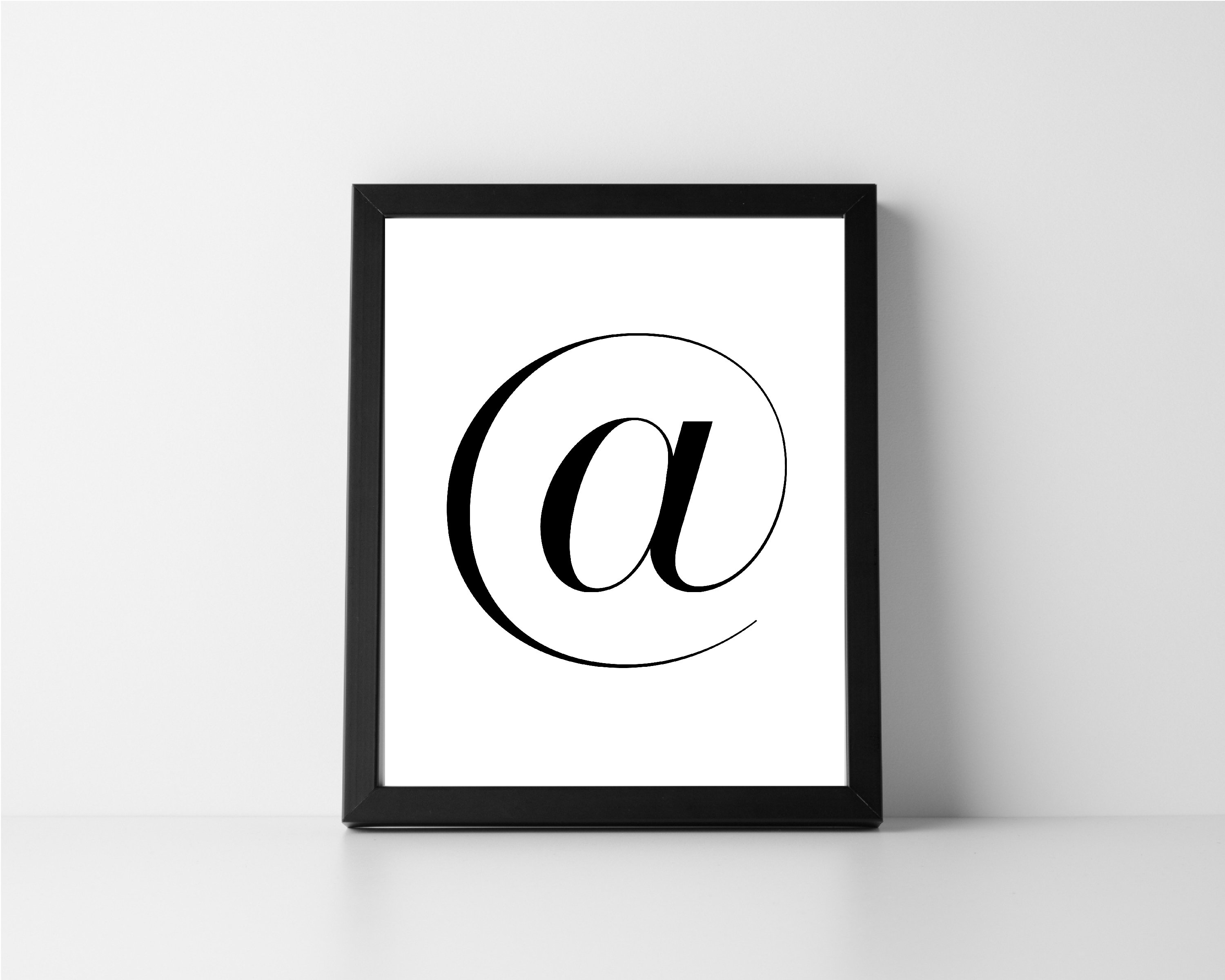 At Sign | at Symbol | @ | Digital Printable Art | Instant Download ...