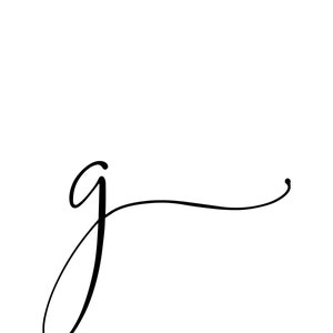 Letter G Lowercase Script | Digital Printable Art | Instant Download ...