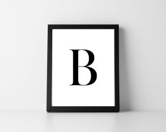 Letter B Uppercase | Digital Printable Art | Instant Download | Minimalist | Initial | DIY | Gift | Home Decor | Typography | Alphabet