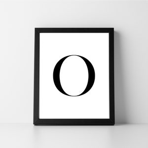 Letter O Uppercase | Digital Printable Art | Instant Download | Minimalist | Initial | DIY | Gift | Home Decor | Typography | Alphabet