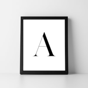Letter A Uppercase | Digital Printable Art | Instant Download | Minimalist | Initial | DIY | Gift | Home Decor | Typography | Alphabet