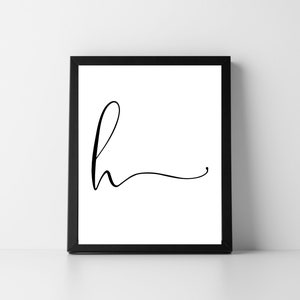 洋書 L'art d'ecrire Letter L Lowercase Script | Digital Printable Art | Instant