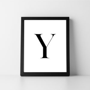 Letter Y Uppercase | Digital Printable Art | Instant Download | Minimalist | Initial | DIY | Gift | Home Decor | Typography | Alphabet