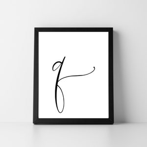 Letter Q Lowercase Script | Digital Printable Art | Instant Download | Alphabet | Initial | Typography | Home Decor | Gift | DIY | Wall Art