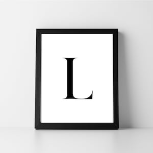 Letra L maiúscula | Arte digital para impressão | Download instantâneo | Minimalista | Inicial | Faça você mesmo | Presente | Decoração de casa | Tipografia | Alfabeto