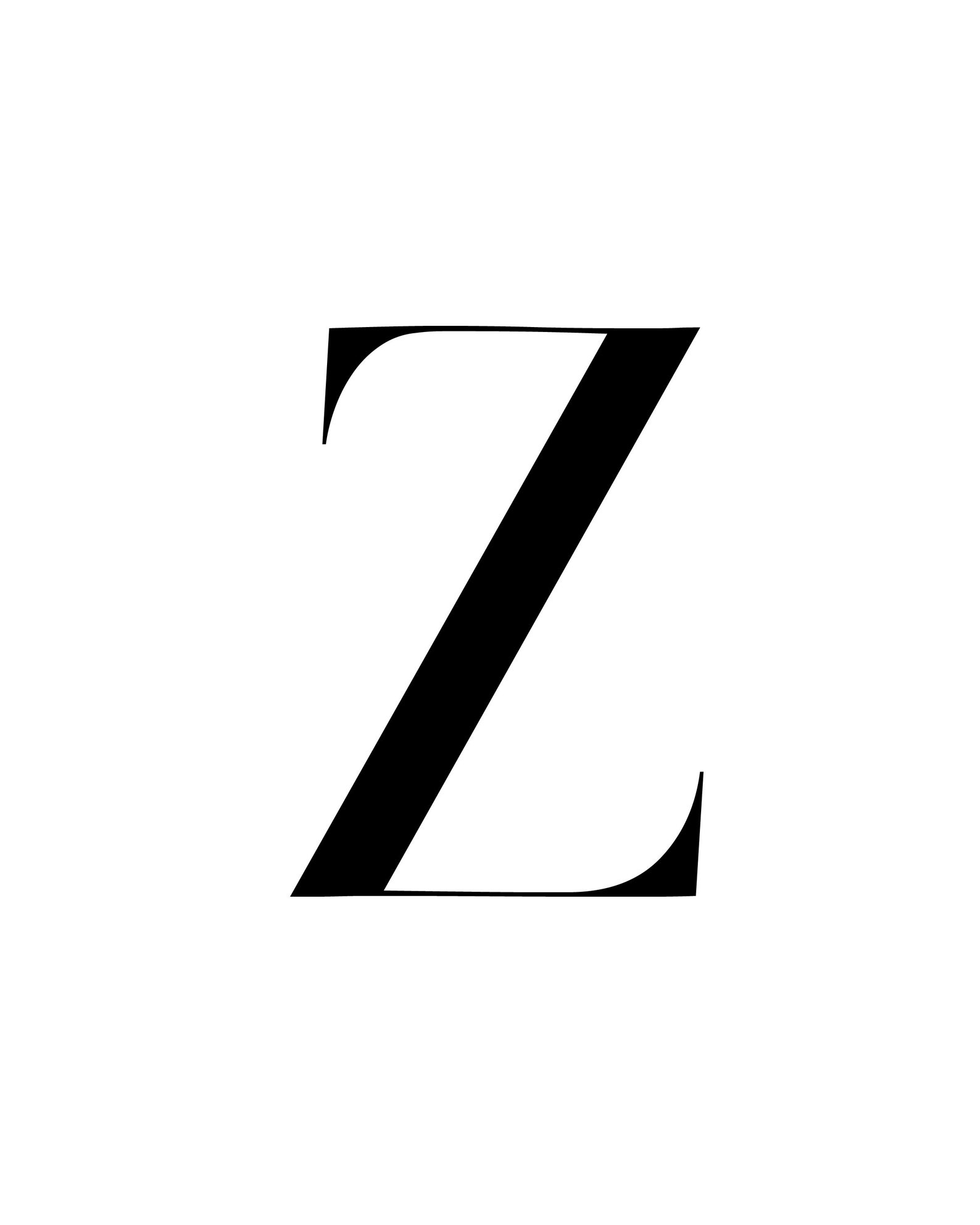 Letter Z Uppercase Digital Printable Art Instant Download Minimalist ...