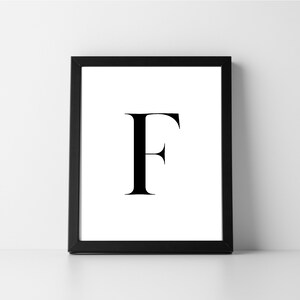 Letter F Uppercase | Digital Printable Art | Instant Download | Minimalist | Initial | DIY | Gift | Home Decor | Typography | Alphabet