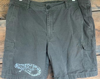 Tiger Salamander And Rain Frog Block Printed Shorts