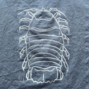 Giant Isopod Block Printed Patches