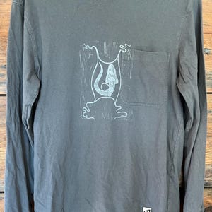 Cat Shark In Egg Case Block Printed Graphic Tee