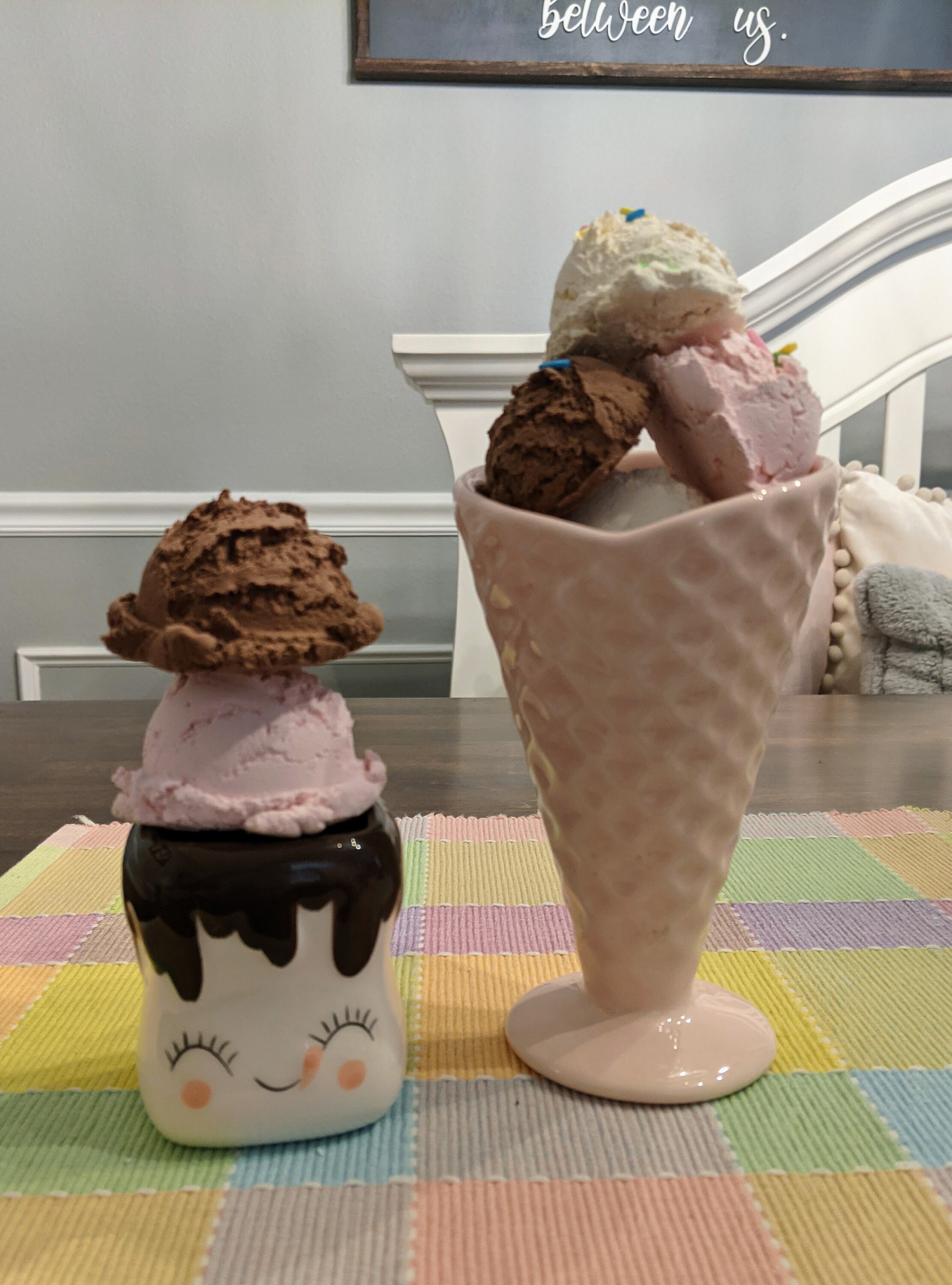 3 Fake Ice Cream Scoops Faux Ice Cream Rae Dunn Display Etsy