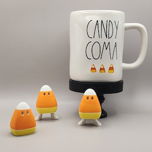 Mini Candy Corn, Hand-Painted Candy Corn Figurines, Candy Corn Decor, Unique Halloween Decor, Party Favors, Halloween Candy Corn Home Decor