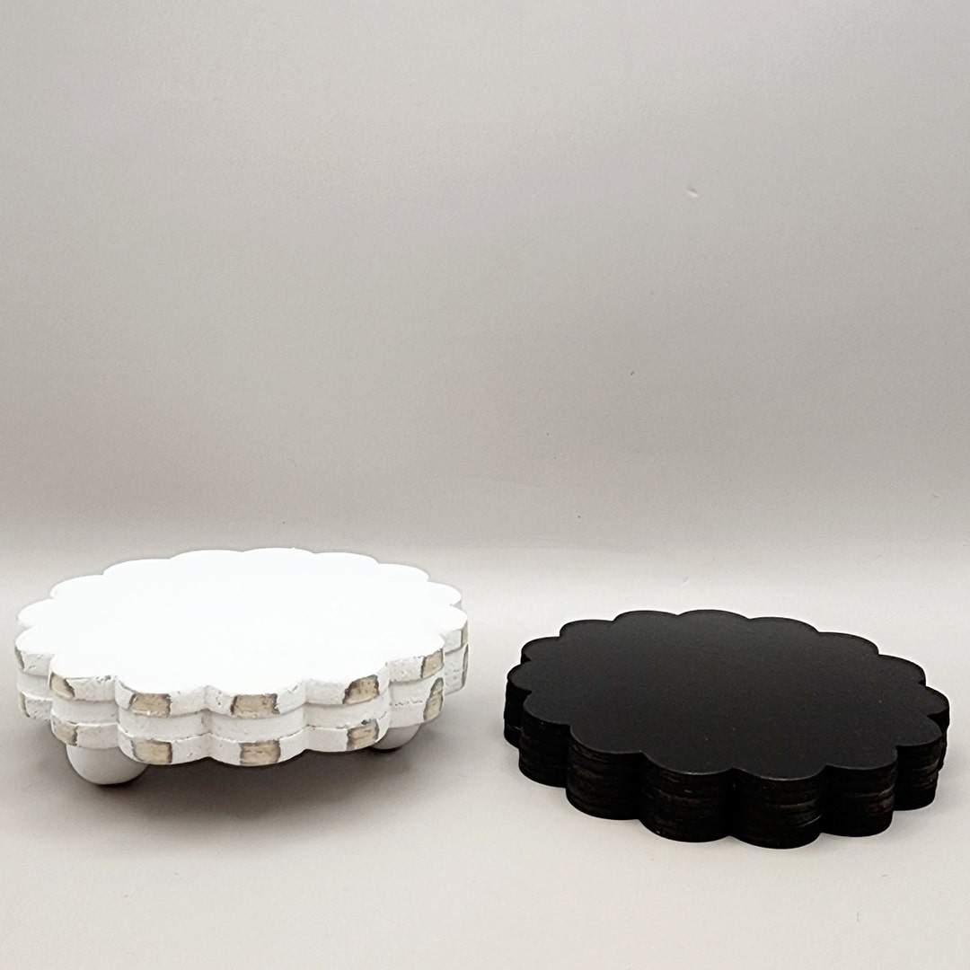 Handmade Scalloped Wood Riser: Farmhouse Risers, Multiple Sizes and ...