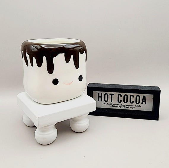 Ceramic Marshmallow Mug, Hot Cocoa Bar Decor