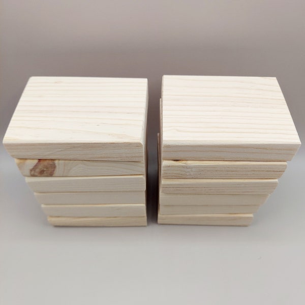 Crafting Wood Blocks, Mini Wood Blocks, 3.25" long by 2.5" width wood blocks, Raw Wood Blocks, Craft Blocks