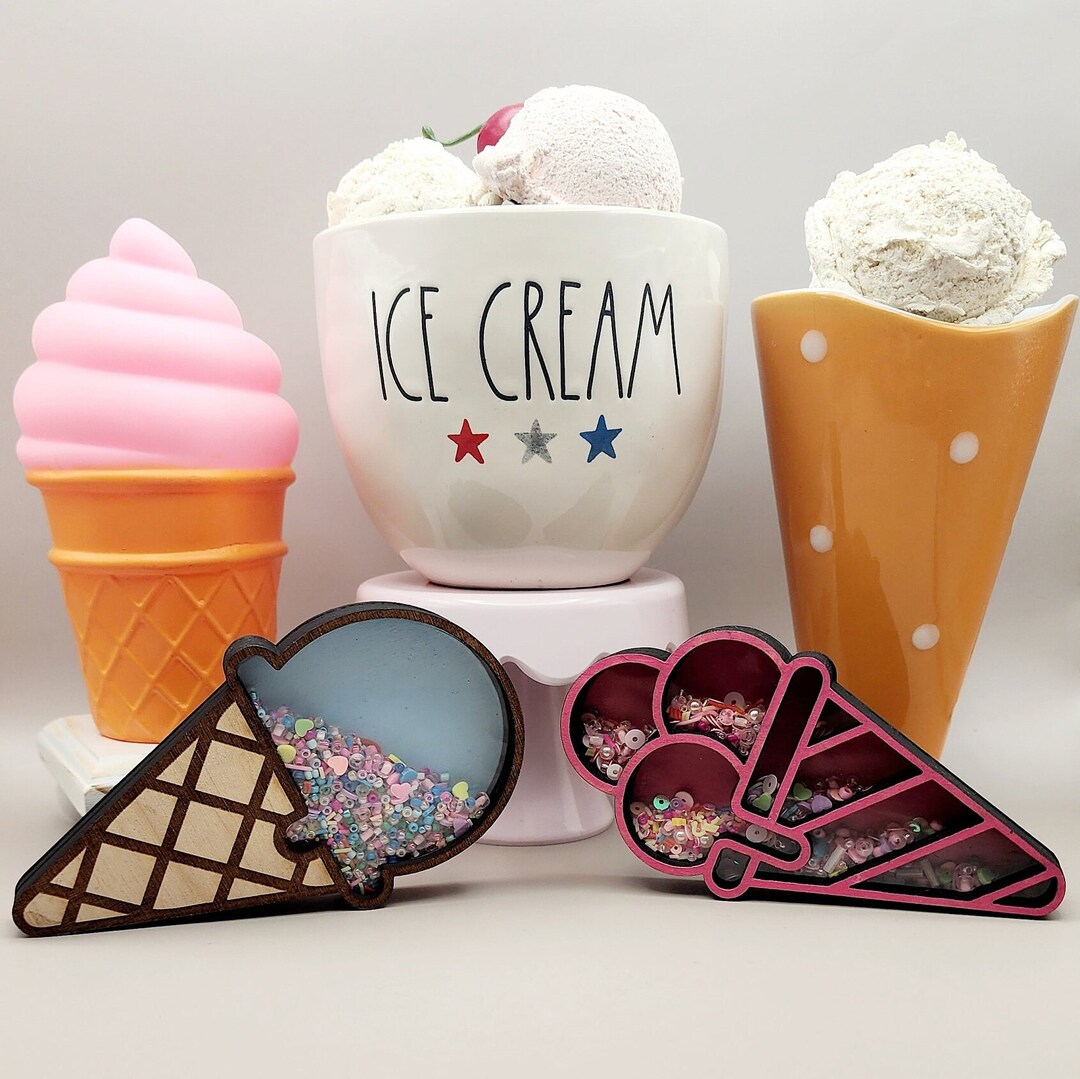 Ice Cream Cone Shakers, Ice Cream Theme Shaker, Ice Cream Decor, Ice