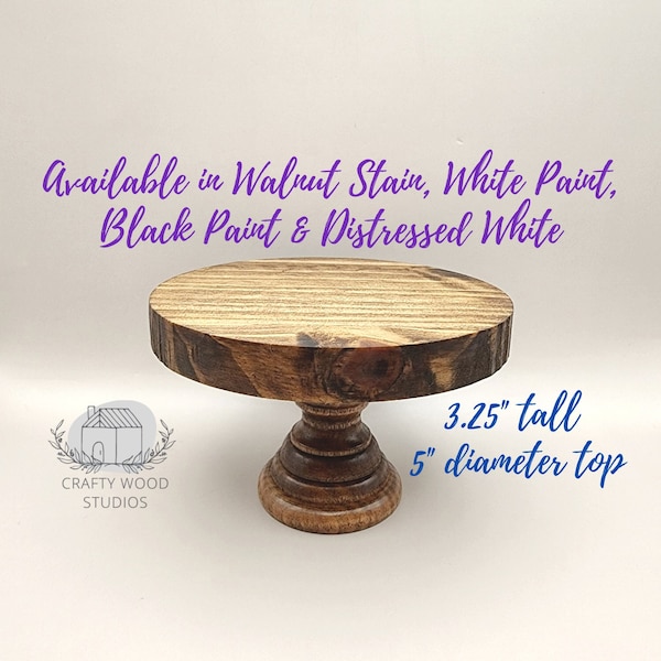 3" Mini Wood Riser, Farmhouse Riser, Pedestal Riser, Wood Riser, Mini Cake Stand, Wood Pedestal Stand